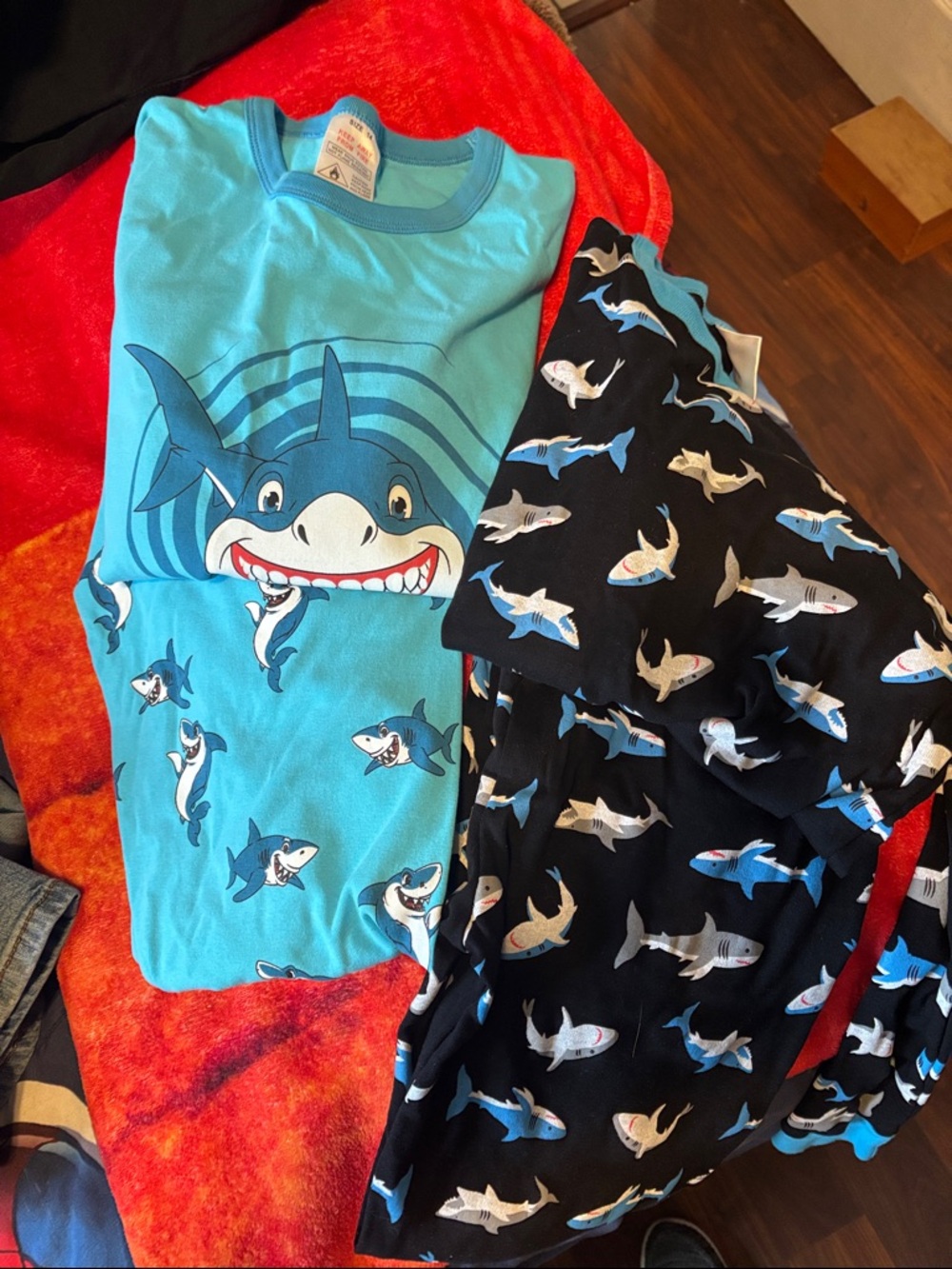 Amazon Kids Shark Pajama Set - Blue & Black